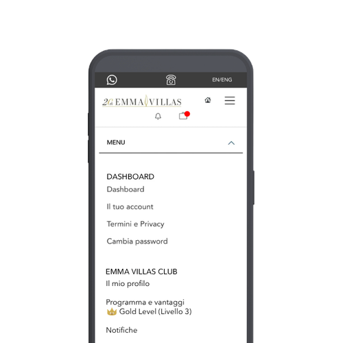 Mockup App Area Riservata